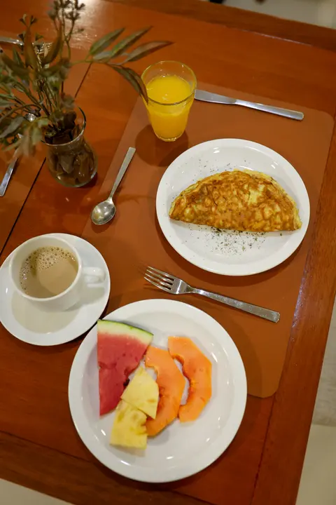 Café da manhã estilo brunch da Pousada Big Bear 2